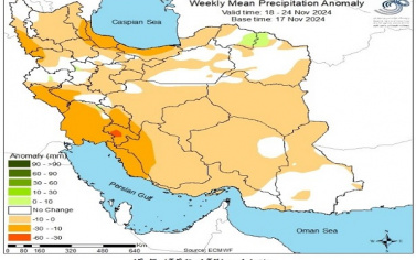 تحلیل پیش بینی هفتگی بارش کشور بر مبنای نقشه های احتمالاتی از ۲۸ آبان ماه تا ۹ دی ماه سال ۱۴۰۳