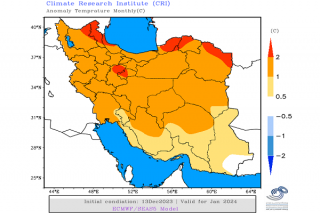 تحلیل پیش بینی فصلی دمای کشور از نیمه دی ماه سال جاری تا نیمه خرداد سال ۱۴۰۳