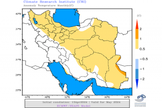 تحلیل پیش بینی فصلی دمای هوای کشور از نیمه دوم اردیبهشت ماه تا نیمه اول مهر ماه سال ۱۴۰۳