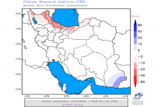 تحلیل پیش بینی فصلی بارش کشور از نیمه دوم تیر ماه تا نیمه اول آذر ماه سال ۱۴۰۳
