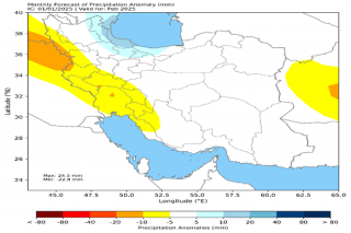 تحلیل پیش بینی فصلی بارش کشور از نیمه دوم بهمن ماه تا نیمه اول تیر ماه سال ۱۴۰۴